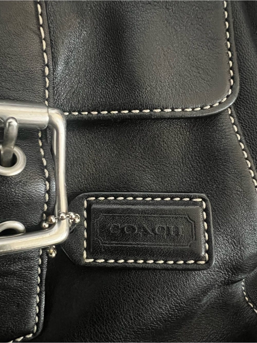 Coach Black Leather Backpack Purse - Picture 2 of 6